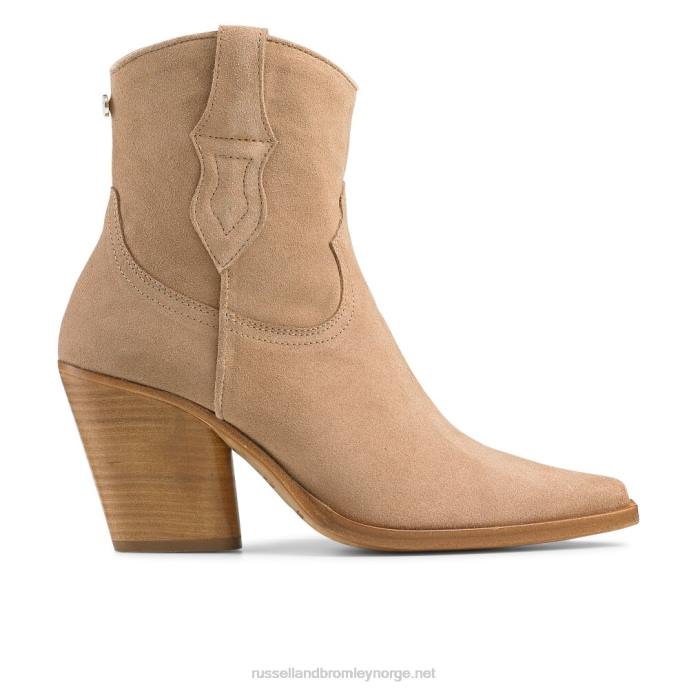 Russell And Bromley DTF344 kvinner kontant hæl westernstøvel beige