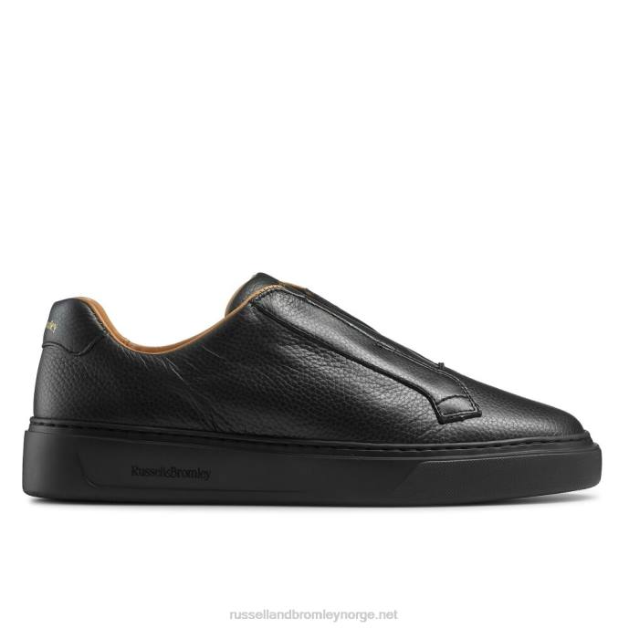 Russell And Bromley DTF424 menn slipway sneaker uten snøre svart